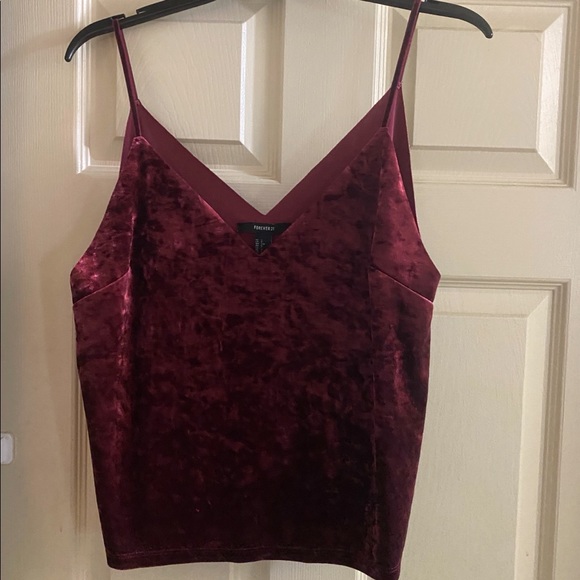 Forever 21 Velvet Spaghetti Strap Tank - Picture 2 of 4